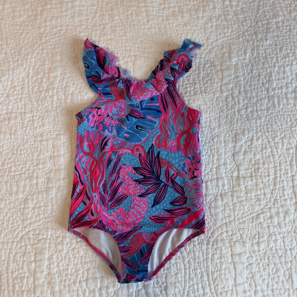 Colorful Floral One-Piece Swimsuit